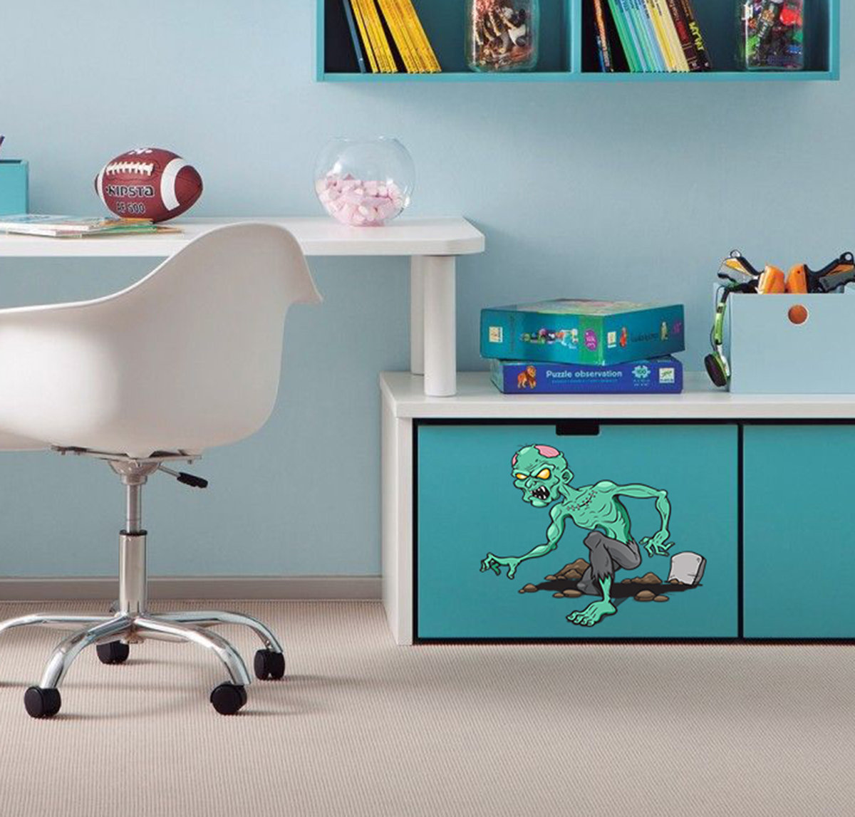 The Holiday Aisle® Zombie Wall Decal, Zombie Wall Sticker, Zombie Wall Decor, Zombie Wall Art