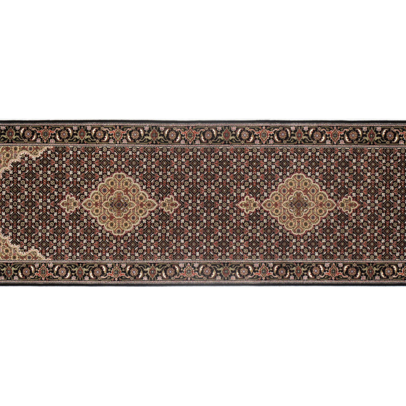 Bloomsbury Market One Of A Kind Roseleaf Hand Knotted Brown 2 5 X 10 1 Runner Silk Area Rug Wayfair