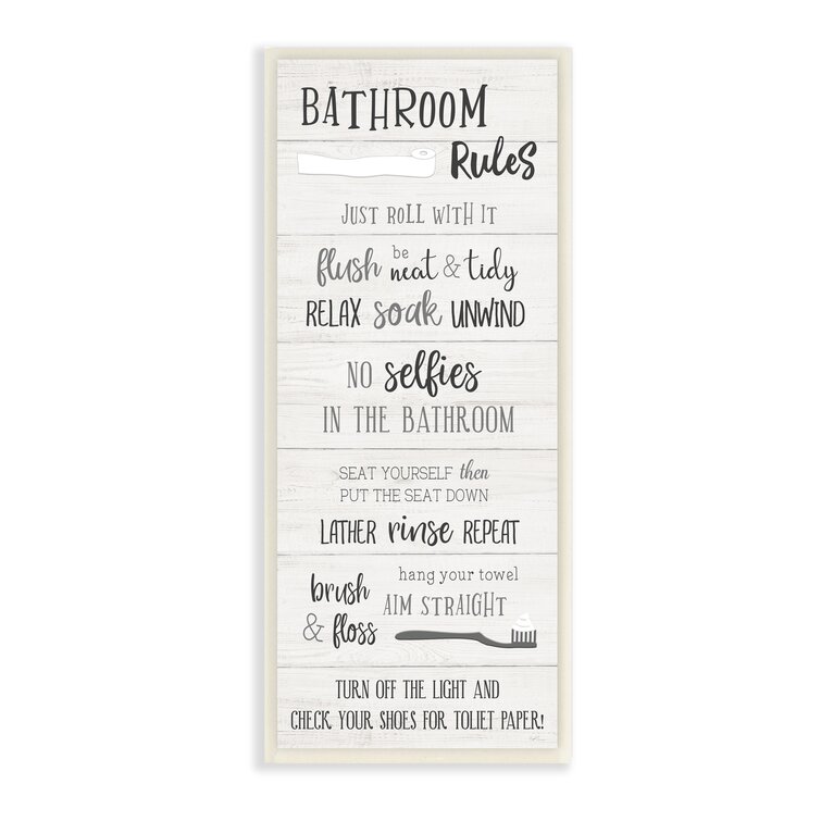 10 x 15 White Stupell Industries Bathroom Inspired 'Until It's Gone' Toilet Paper Phrase Wall Art 