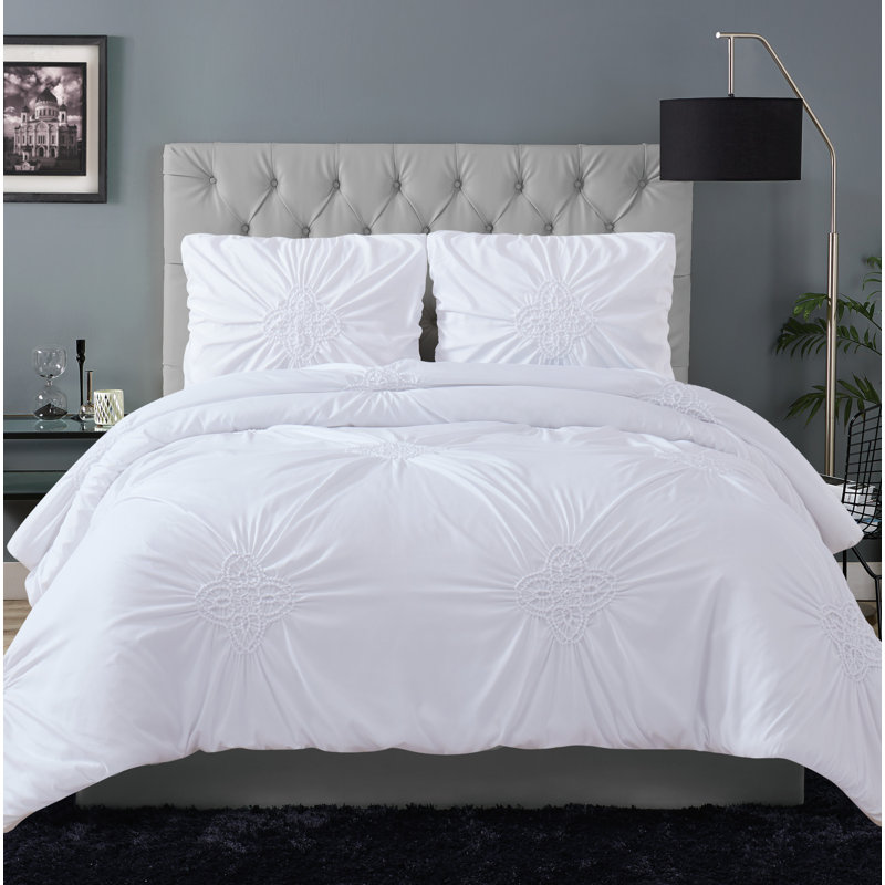 Christian Siriano Georgia Rouched Comforter Set Reviews Wayfair