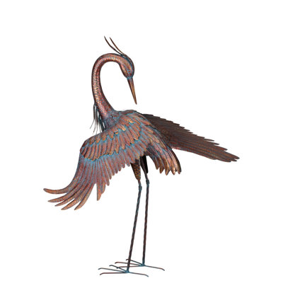 Manske Heron Preening Garden Statue
