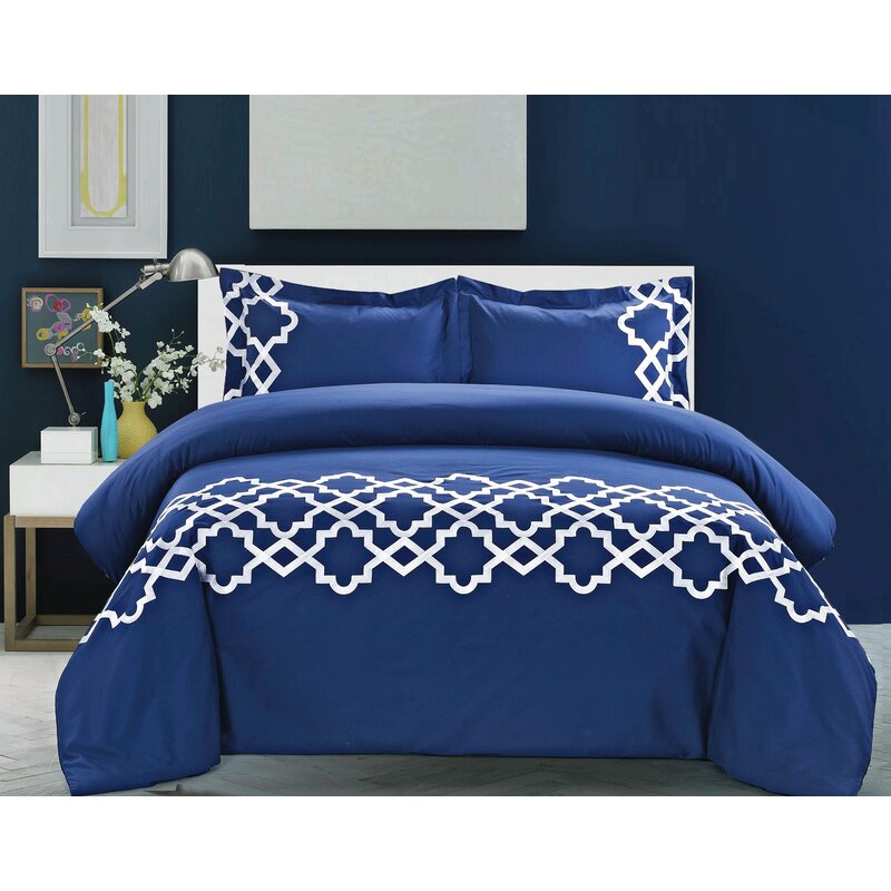 Alcott Hill Axel Lattice Duvet Cover Set Wayfair