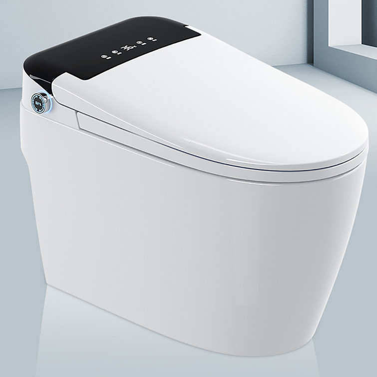 Ihometea Elongated One Piece Smart Toilet With Advance Bidet And Soft Closing Seat Wayfair
