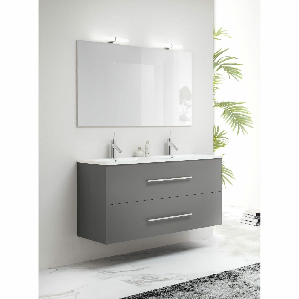 Stephen 1200mm Wall Hung Double Vanity Unit brown