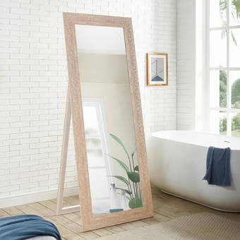 Kelly Clarkson Home Zoe Whitewashed Wood Beveled Full Length Wall Mirror Reviews Wayfair