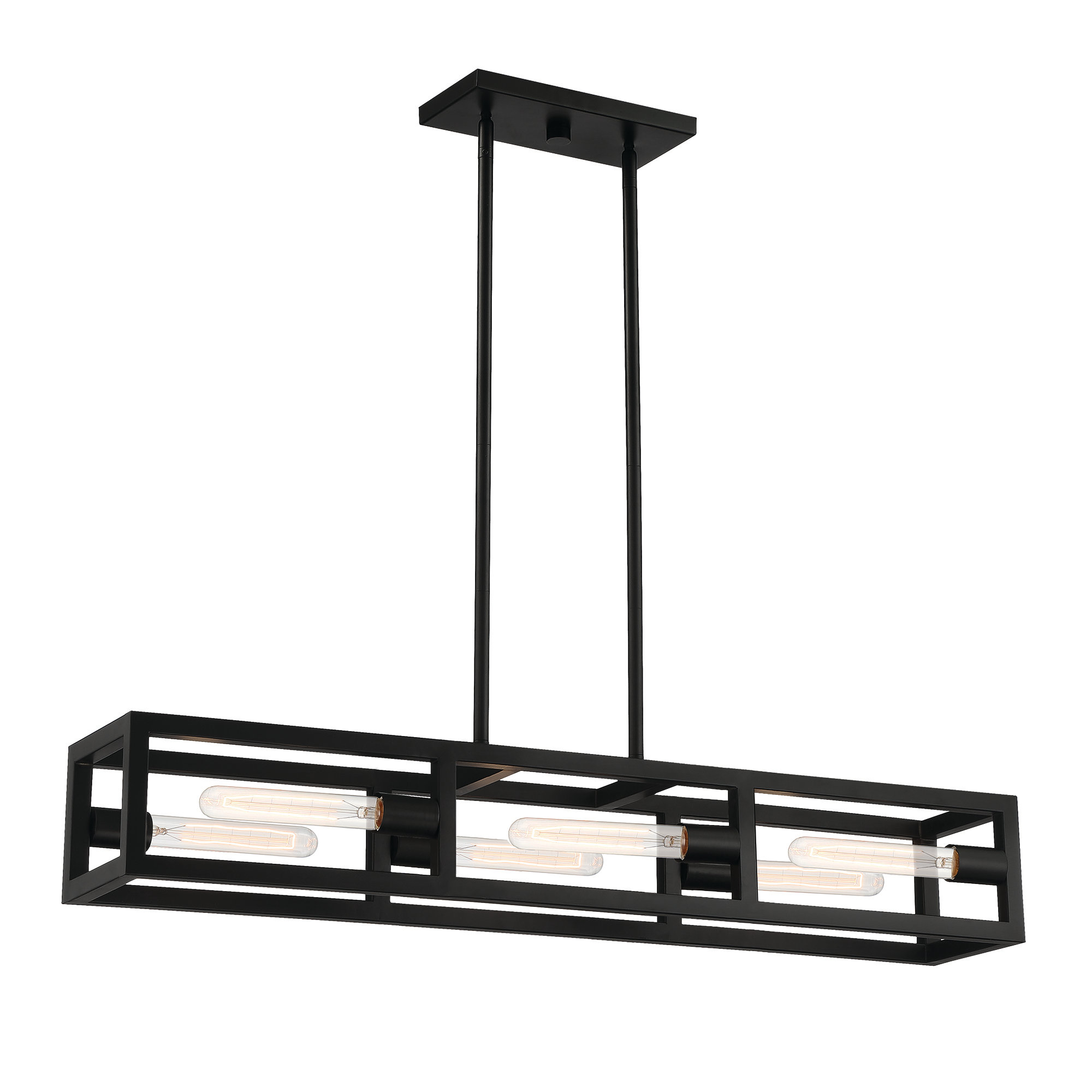 Steelside™ Warren 6 Light Kitchen Island Rectangle Pendant Wayfair