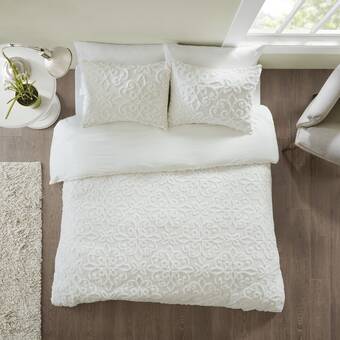Ophelia Co Keeney Tufted Cotton Chenille Duvet Cover Set