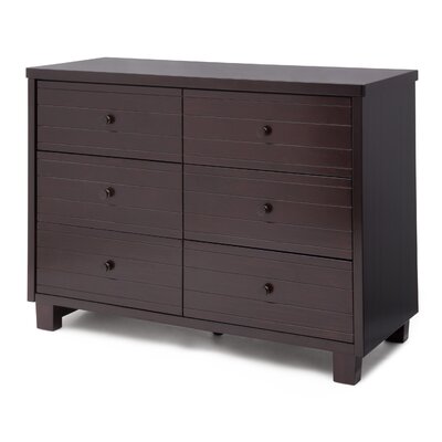 Simmons Kids Rowen Slumbertime 6 Drawer Double Dresser Color Black