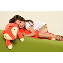 fuzzy fox body pillow