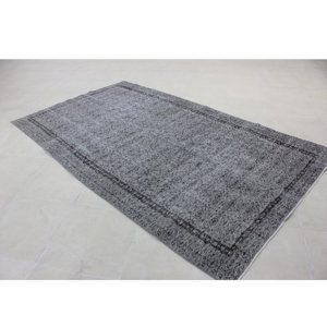 Vintage Hand-Knotted Gray Area Rug