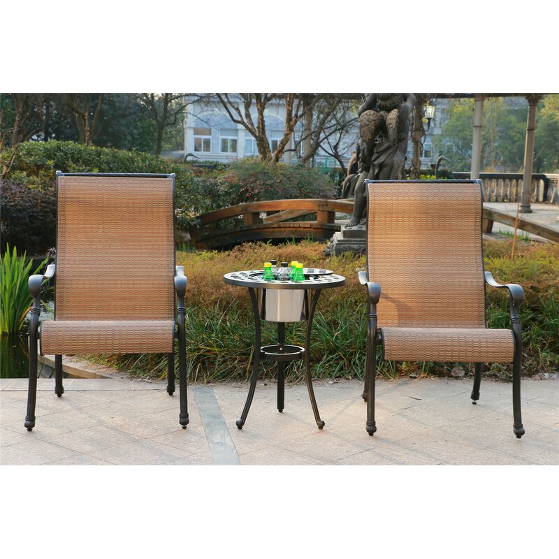 3 piece bistro set wayfair