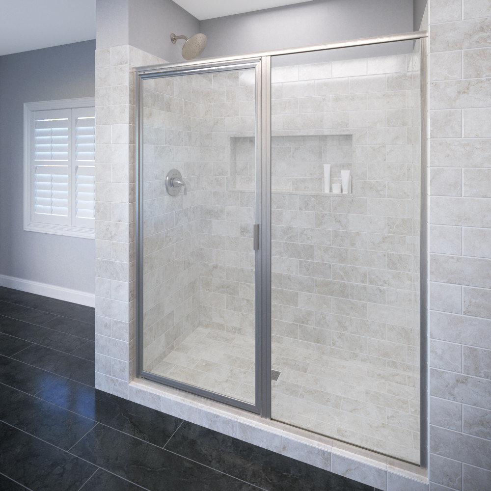 Basco Deluxe 47 X 72 13 Pivot Framed Shower Door Wayfair