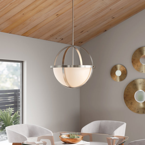 Basco 3 Light Shaded Globe Chandelier Reviews Allmodern