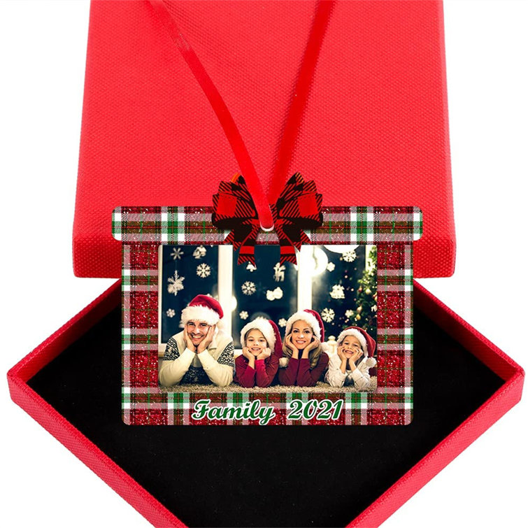 The Holiday Aisle 2021 Picture Frame Family Christmas Ornaments Photo Frame Ornaments For Christmas Tree Decorations Gifts Wayfair