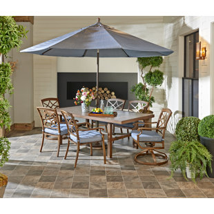 Go to store & view more images Outdoor 7 Piece Dining Set with Cushions by Trisha Yearwood Home Collection