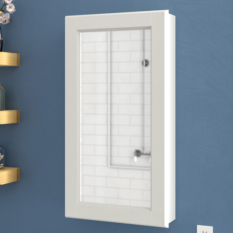 Andover Mills Cates 16 X 30 Surface Mount Medicine Cabinet With 2 Cates 16 X 30 Surface Mount Medicine Cabinet With 2 Adjule Shelves