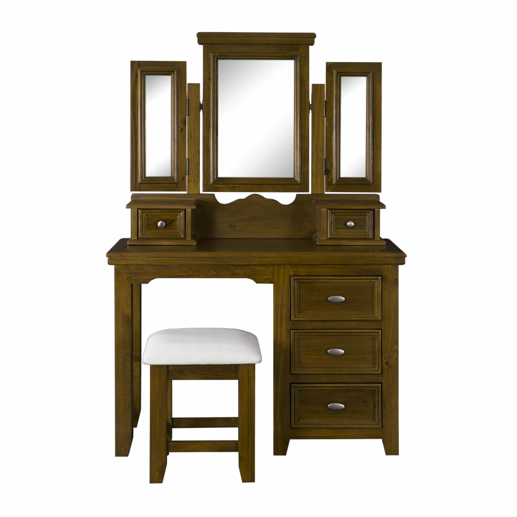 dresser with three way mirror