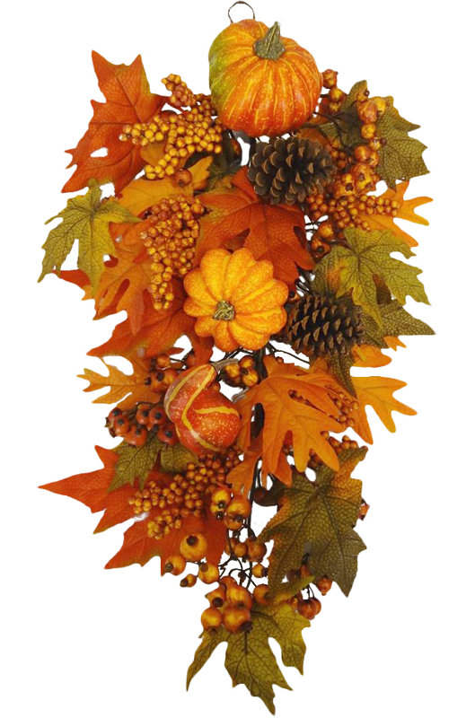 Floral Home Decor Fall Harvest Door Swag Reviews Wayfair