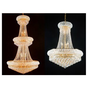 2 Piece Crystal Chandelier Set