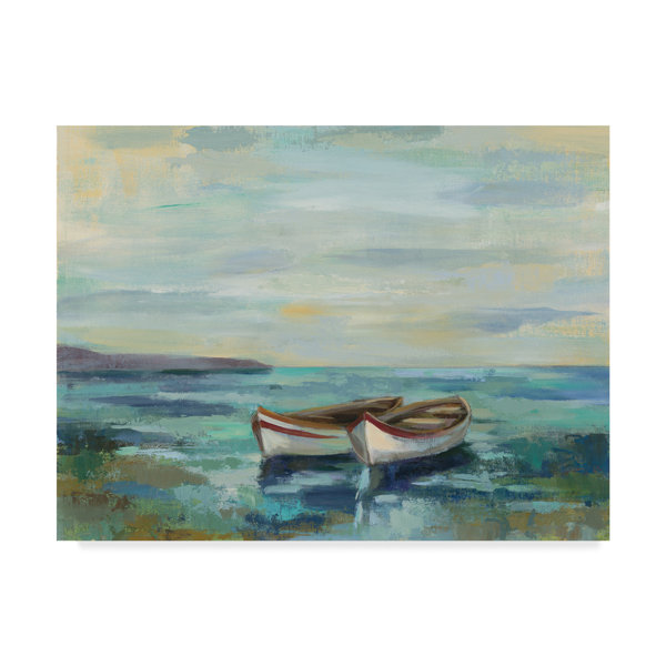 Breakwater Bay Boats At The Beach Acrylic Painting Print On