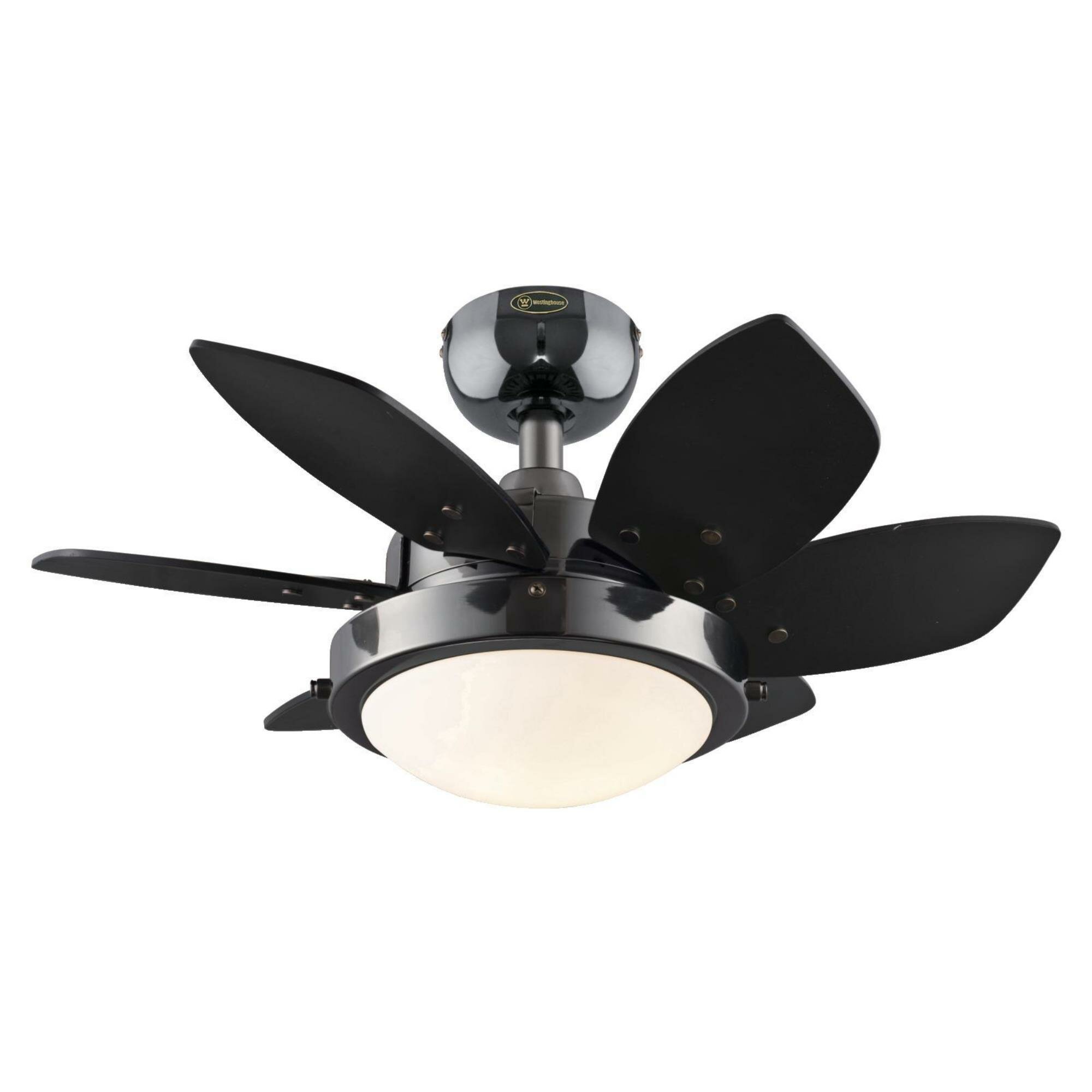 Ebern Designs 24 Sigtuna 6 Blade Led Leaf Blade Ceiling Fan With Pull Chain And Light Kit Included Reviews Wayfair
