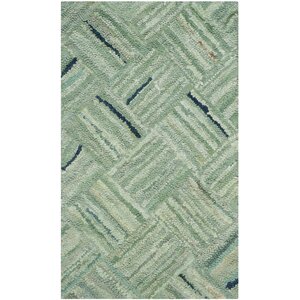 Millia Hand-Tufted Green Area Rug