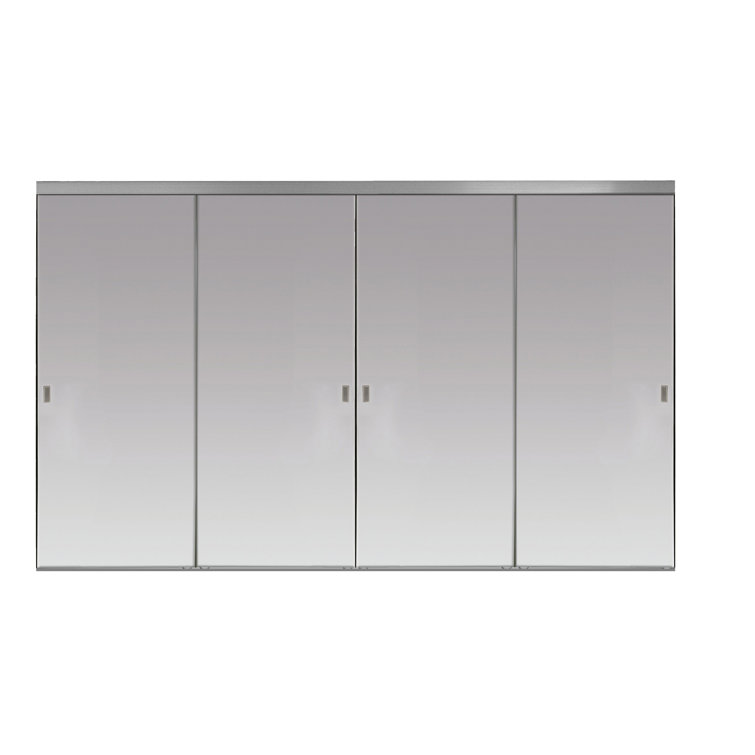 Custom Door And Mirror Polished Edge Backed Aluminum Frame Interior Mirrored Sliding Closet Doors Wayfair
