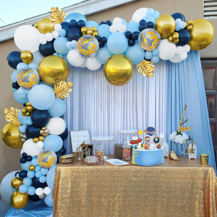 YANSION 94 Piece Arch Garland Blue/Gold