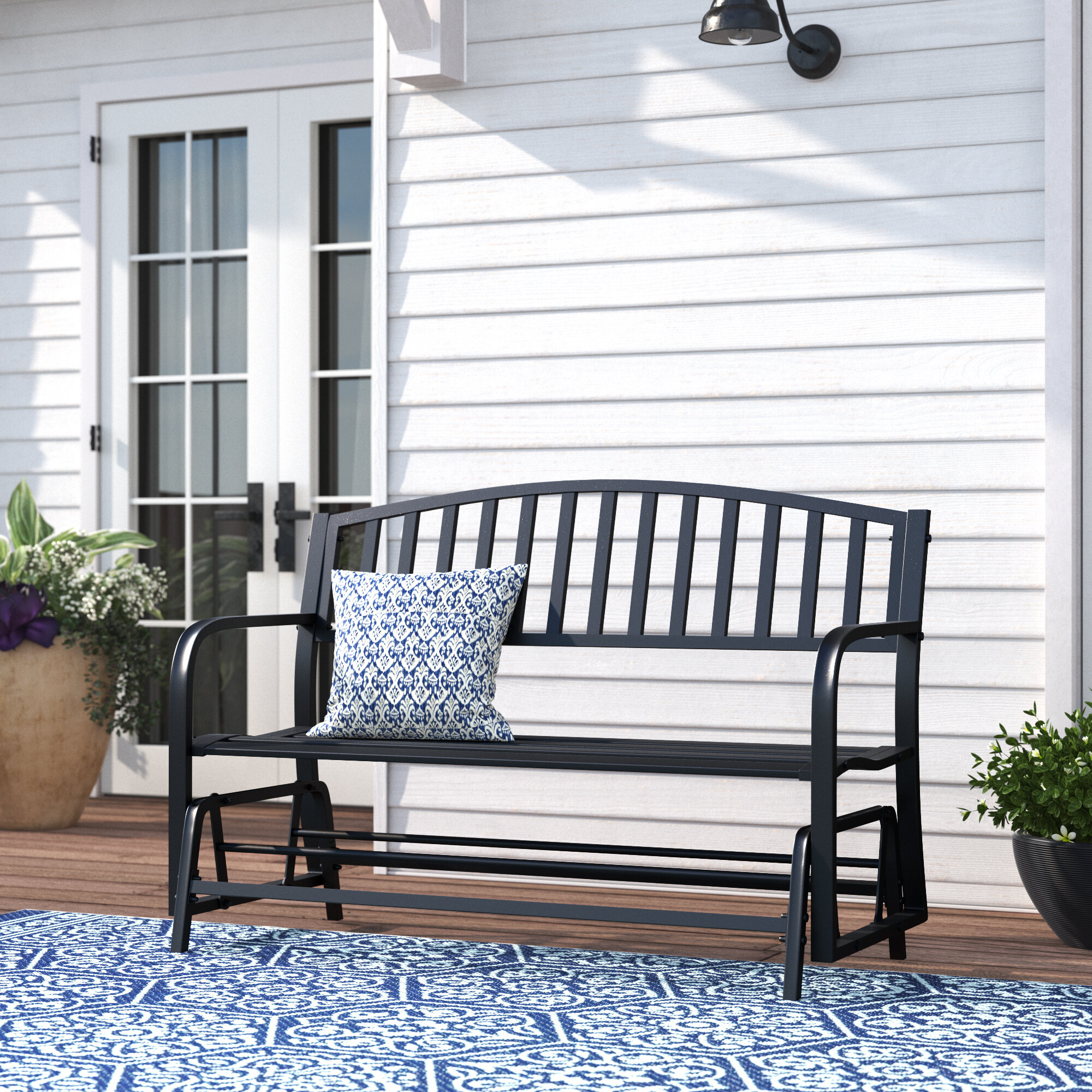 wayfair double glider bench