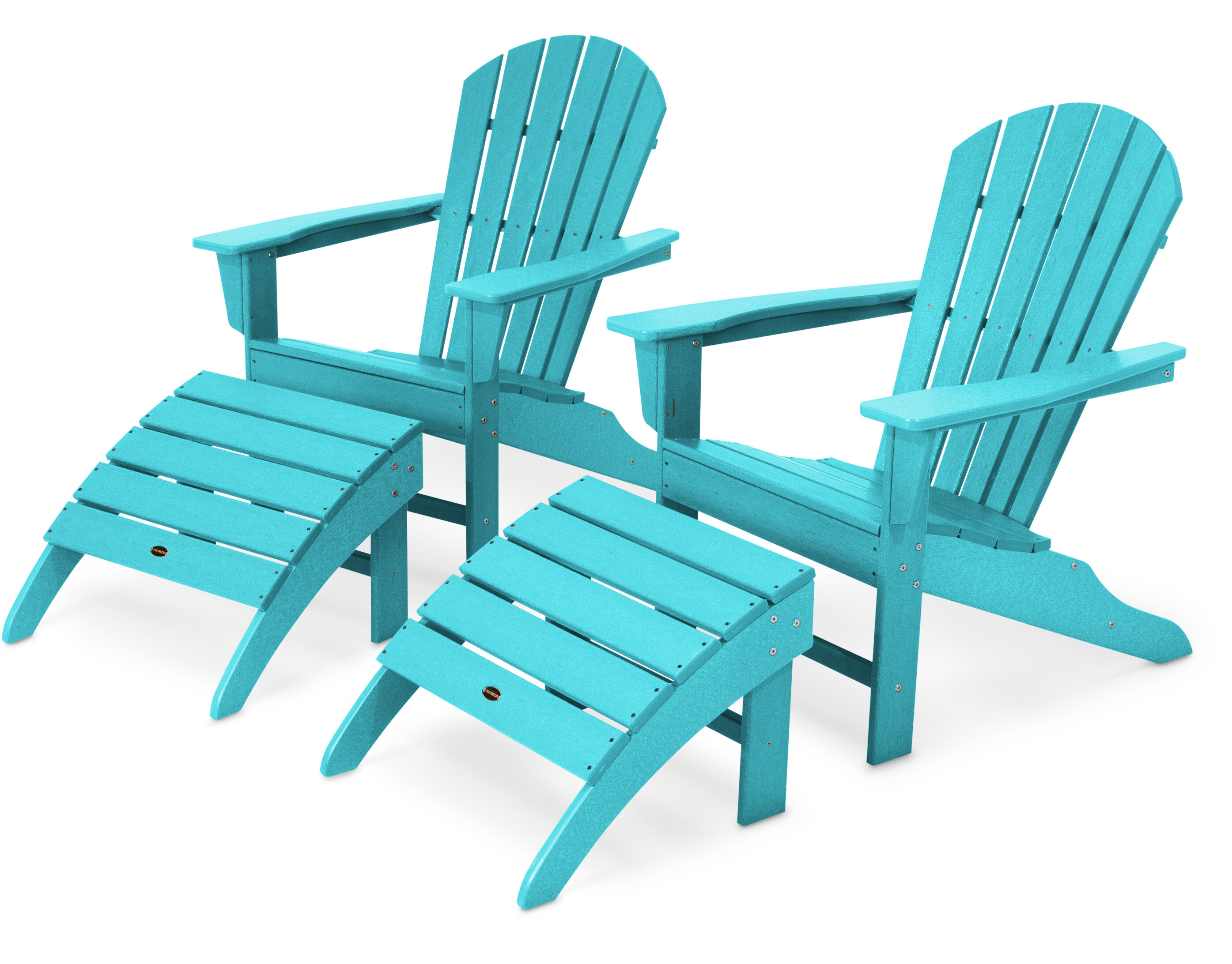 Beach Blue Poly Adirondack Chair; 400 LBS Capacity Weatherproof & Fade Resistant