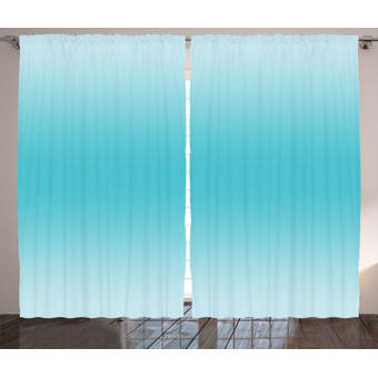 Folk N Funky Blue Smoke Watercolor Window Curtains Wayfair