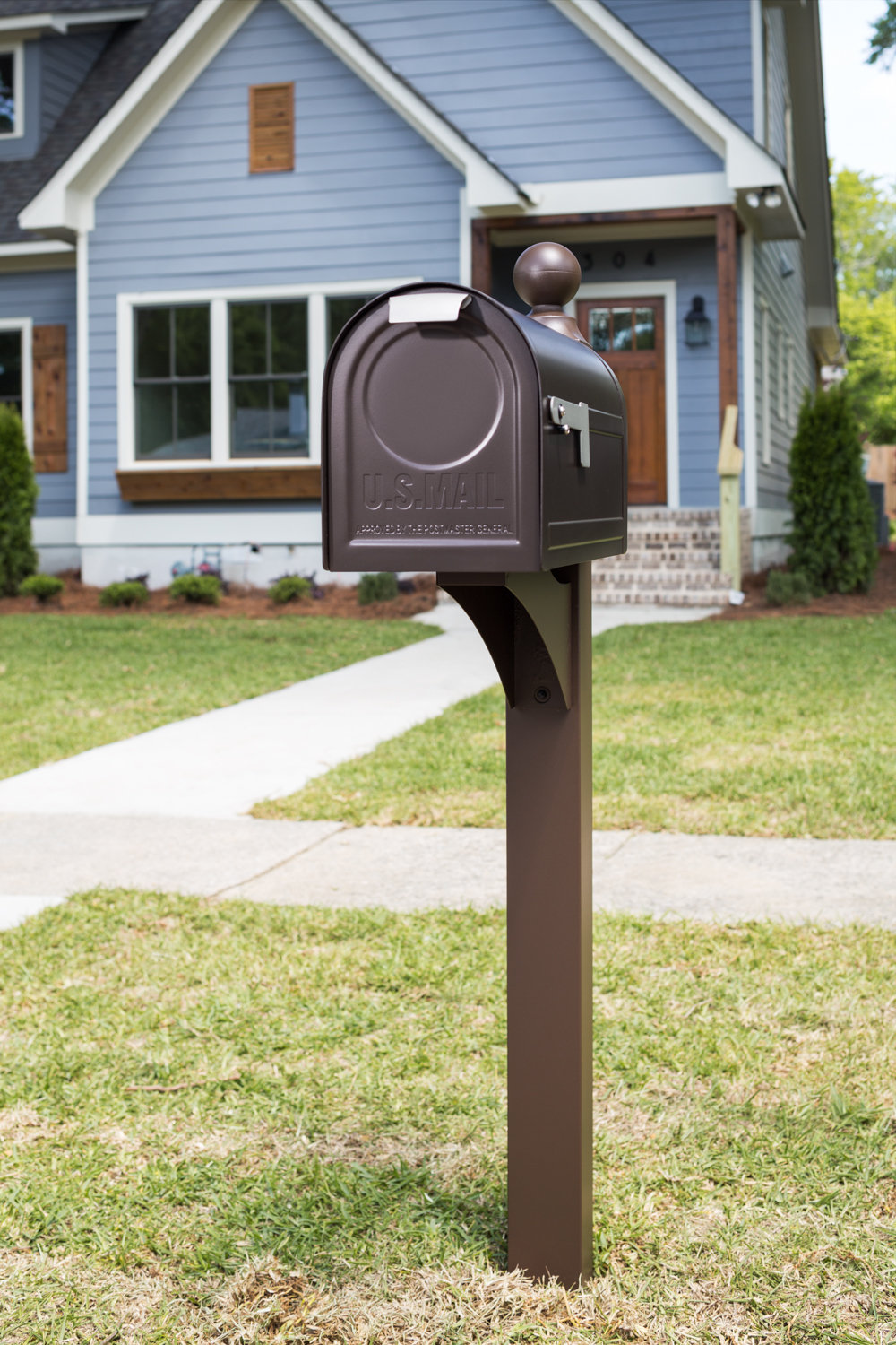 Gibraltar Mailboxes Northpointe Large Steel Post Mount Mailbox