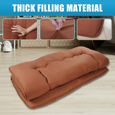 (Different color to stock photo) Futon Mattress , Memory Foam Padded Japanese Floor Mattress for Adults with Bandage and Storage Bag