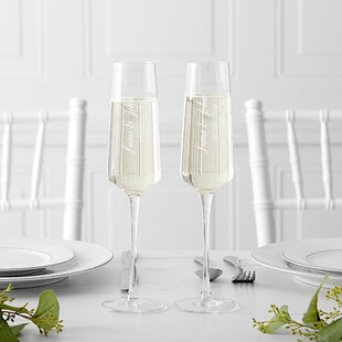 cylindrical champagne flutes