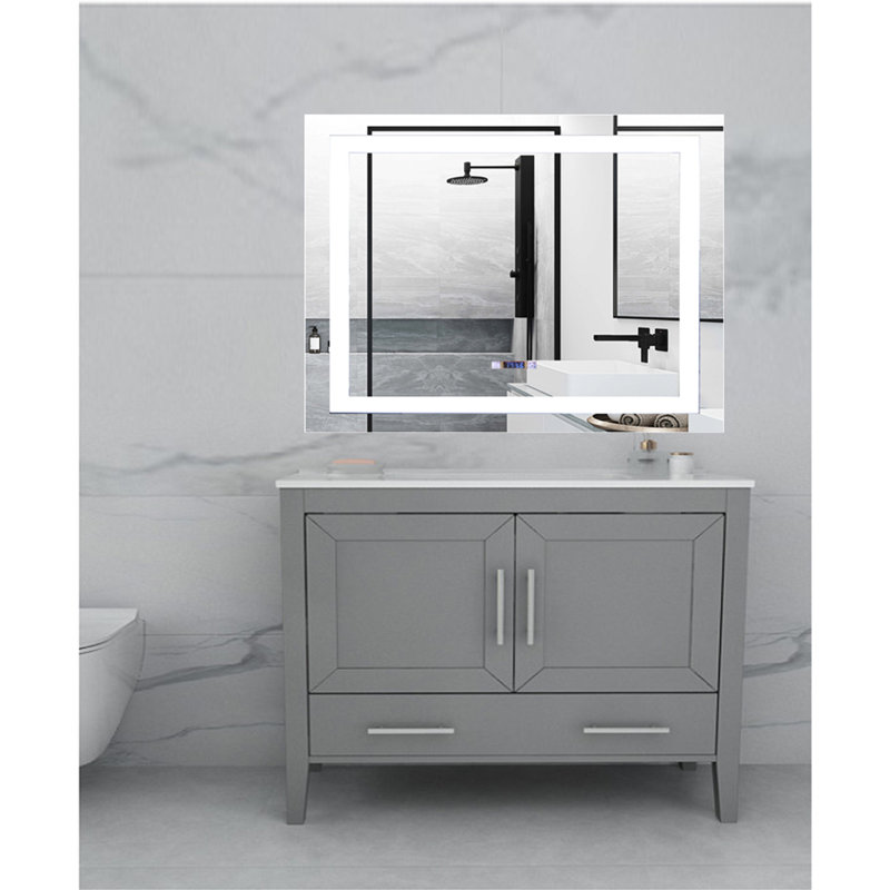 Orren Ellis Miroir De Coiffeuse De Salle De Bain Eclaire Sans