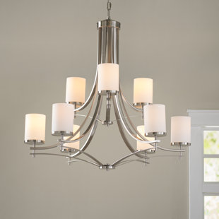 Go to store & view more images Duran 9-Light Shaded Chandelier by Millwood Pines