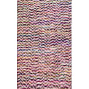 Hussain Hand-Woven Magenta Area Rug