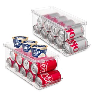 24 Cans Soda Coke Beverage Dispenser Storage Rack Holder Refrigerator Organizer