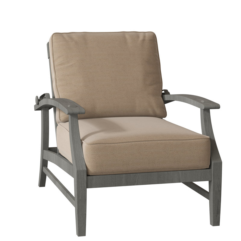 Summer Classics Croquet Teak Patio Chair With Cushions Wayfair