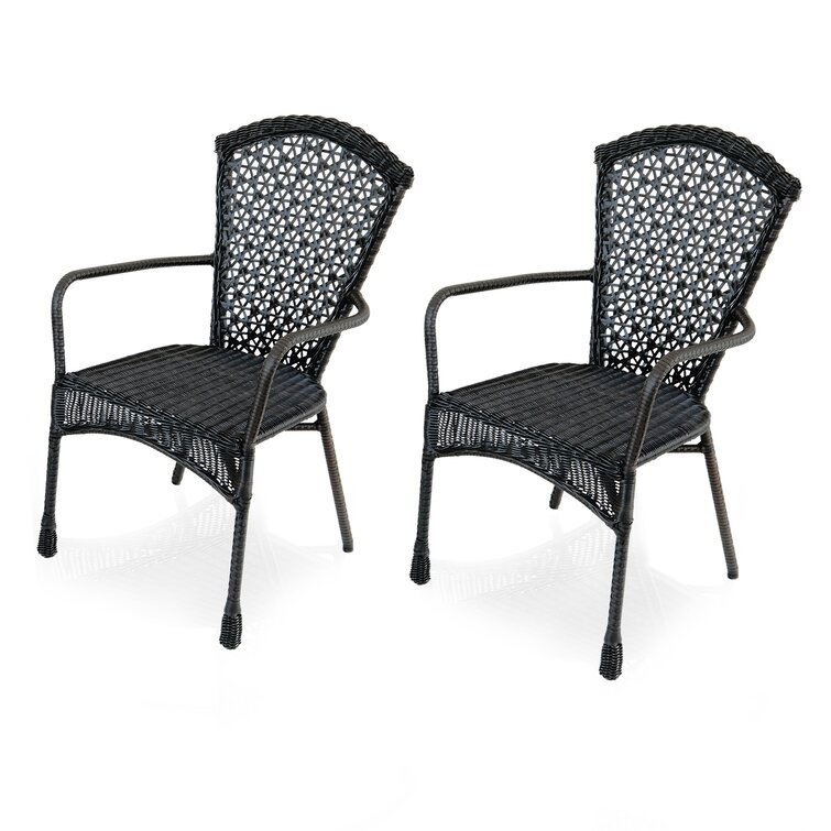 wayfair black patio chairs