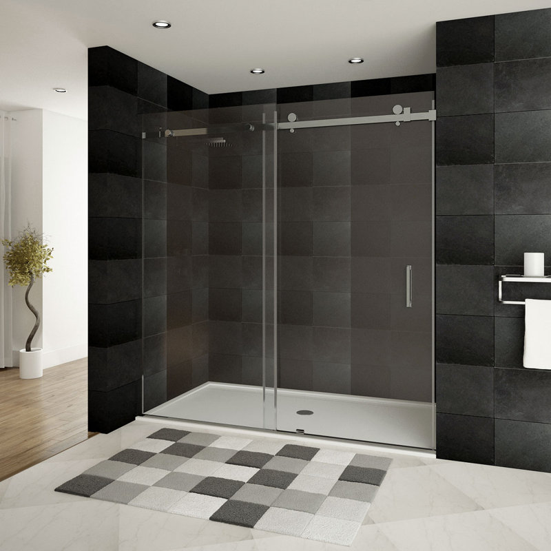 Lesscare Ultra B 60 X 76 Single Sliding Frameless Shower Door
