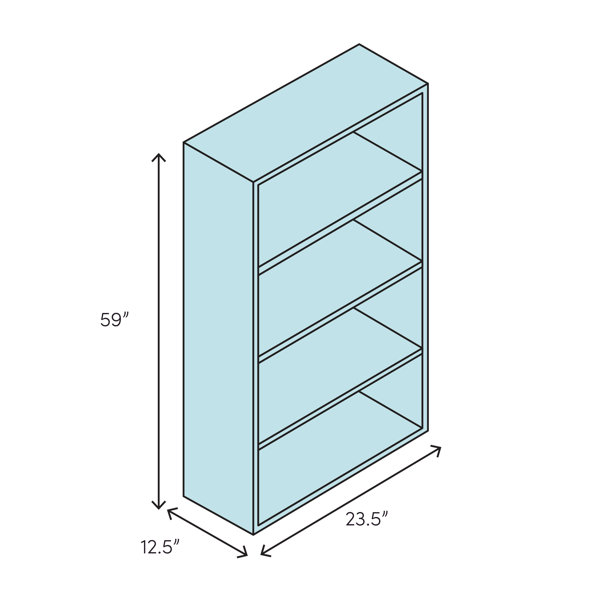 Darby Home Co Emmett Standard Bookcase Reviews Wayfair