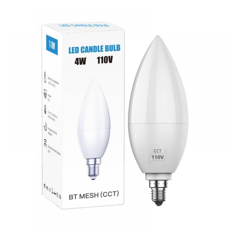 ETOSELL Smart LED Bulb E12 E14 Candlestick Bulb Color Changing LED Bulb, Dimmable Ceiling Fan Light Equivalent To 40W, Smart Lighting, Can Be Used With Alexa Google Home Decoration
