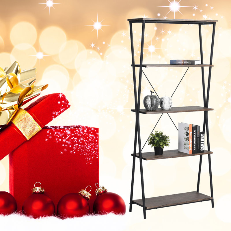Ebern Designs Runyan 5 Tier Etagere Bookcase Reviews Wayfair