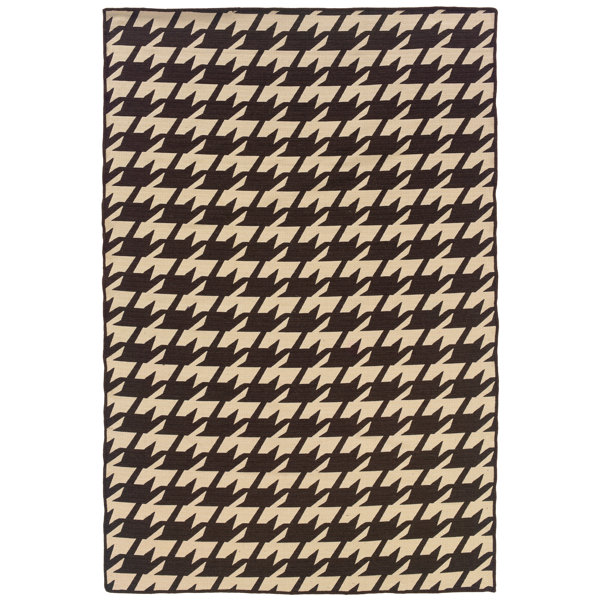 Corrigan Studio Destinee Geometric Handmade Tufted 5 X 8 Wool Brown Beige Area Rug Wayfair