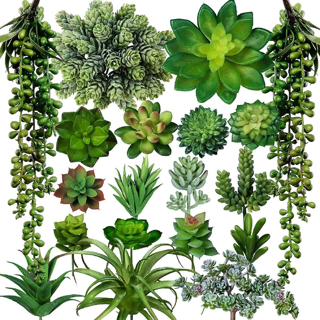 1× Faux Succulent Artificial Green Plants Cactus Aloe Home Garden DIY Decoration 