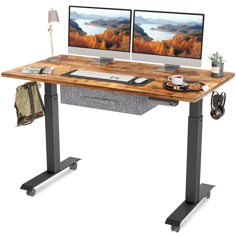 FEZIBO Electric Height Adjustable Standing Desk With