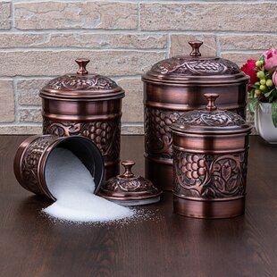 Vintage Copper Kitchen Canisters -- Set of 4 Graduated Nesting Lidded De La  Cuisine Containers from Electric Marigold of Los Angeles, CA - ATTIC