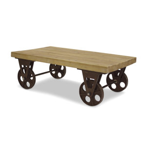 Harney Table With Wheels Coffee Harney Table With Wheels Coffee