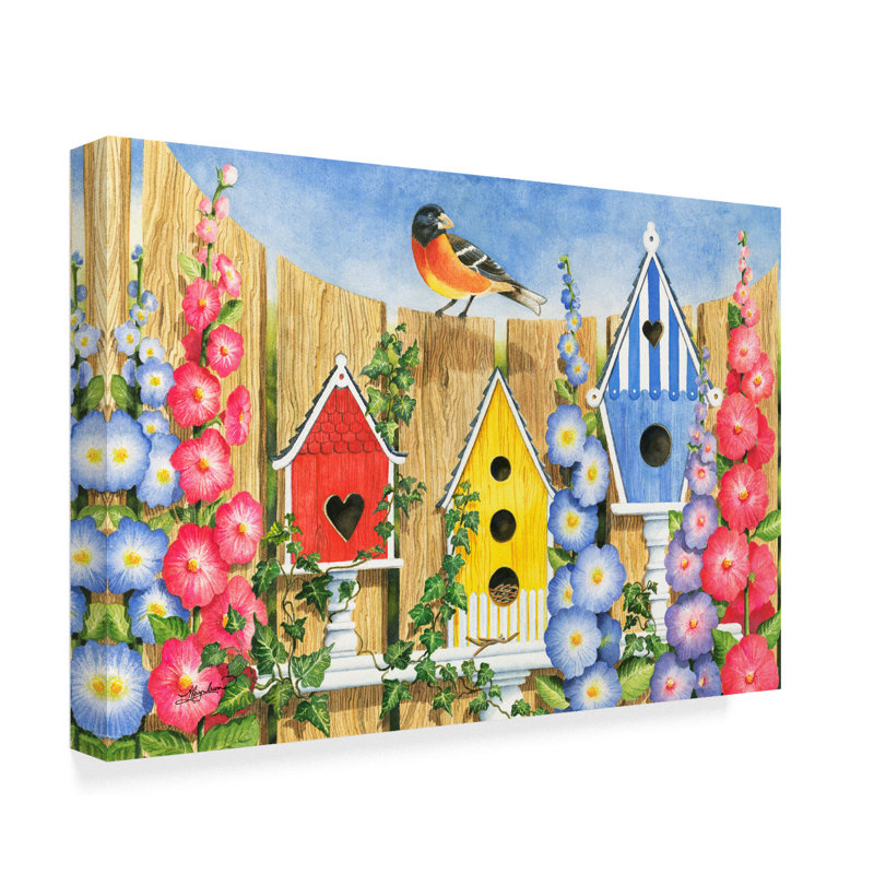 Winston Porter Bird House Row Acrylic Painting Print On Wrapped
